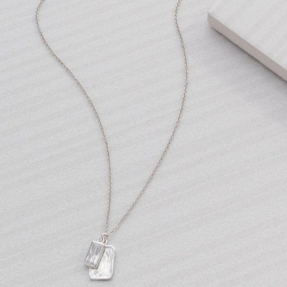 Silpada Creative Spark Sterling Silver with CZ Necklace  N3097